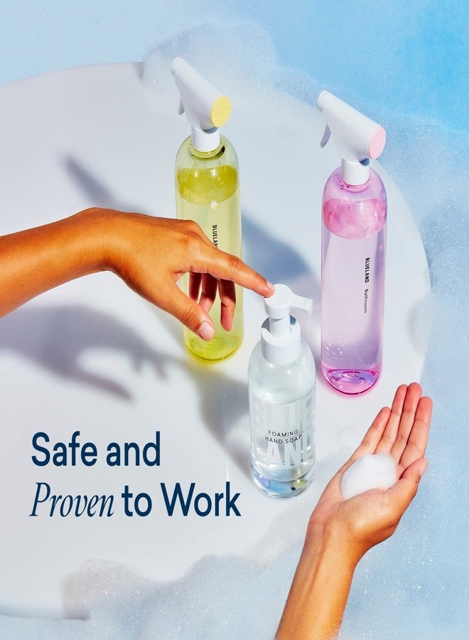 BLUELAND Clean Home Kit, 3 Reusable Bottles with 3 Tablets, Makes 1 Bottle Each of Foaming Hand Soap, Multi-surface Cleaner, Bathroom Cleaner - Image 5